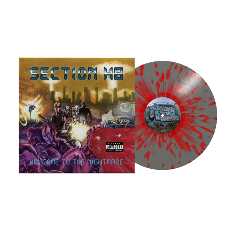Section H8 - Welcome to the Nightmare LP (Silver w/Red Splatter)
