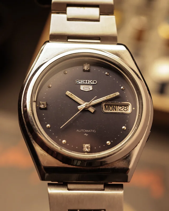 Seiko 5 Day-Date (NOS)  [41mm] Automatic Navy Blue Dial