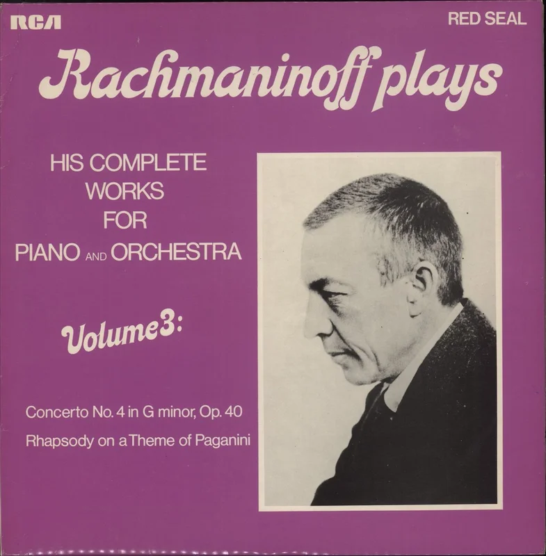 Sergei Rachmaninov Rachmaninoff plays his complete works, Volume 3 UK Vinyl LP