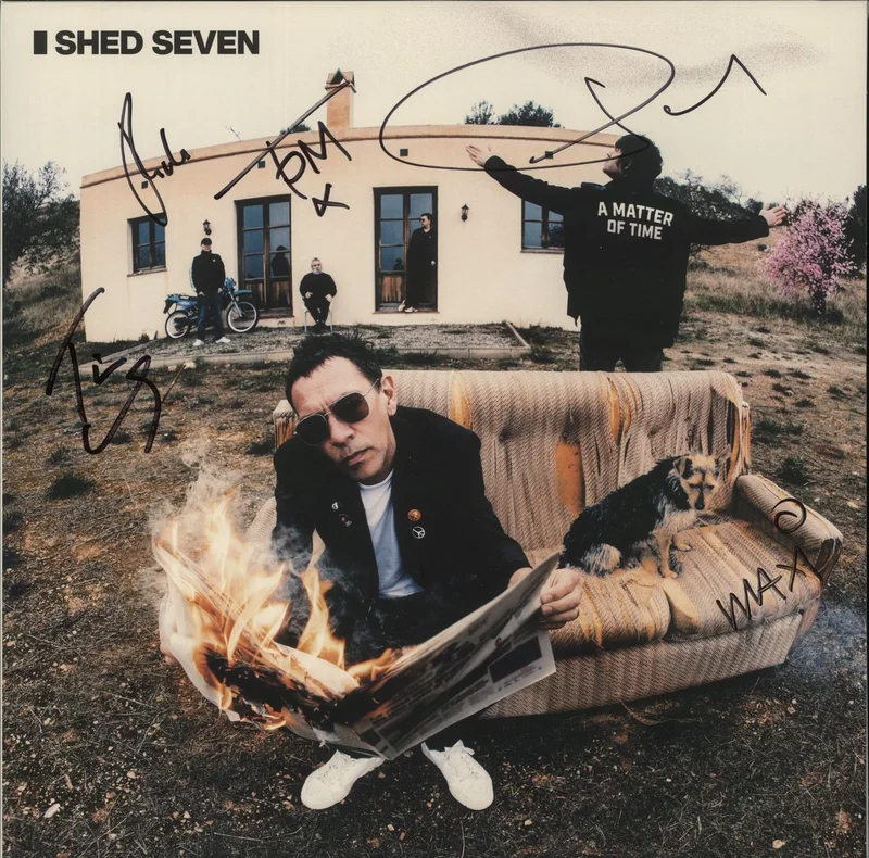 Shed Seven A Matter Of Time - Orange Vinyl + Autographed Sleeve UK Vinyl LP