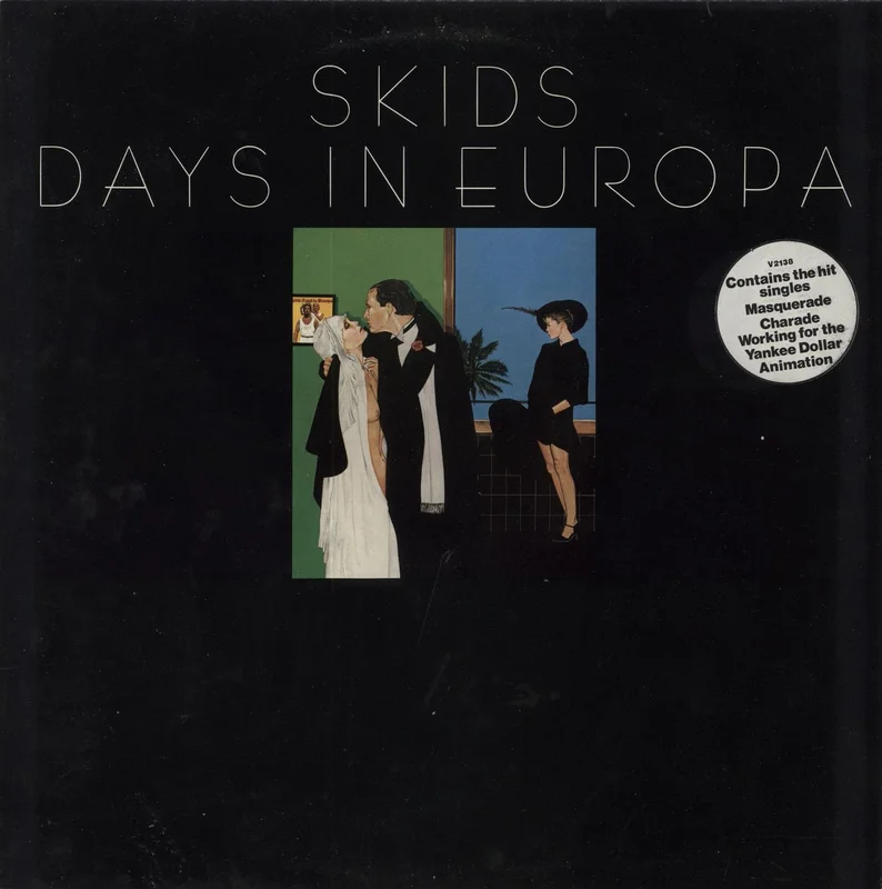 Skids Days In Europa - 2nd - Hype Sticker UK Vinyl LP
