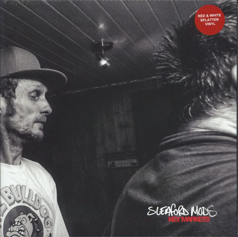 Sleaford Mods Key Markets - Red & White Splatter Vinyl - Sealed UK Vinyl LP