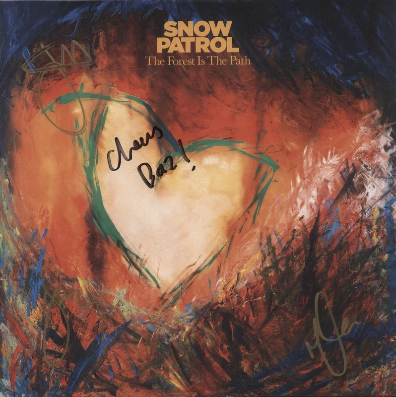Snow Patrol The Forest Is The Path - Marbled Blue Vinyl - Autographed UK 2-LP vinyl set