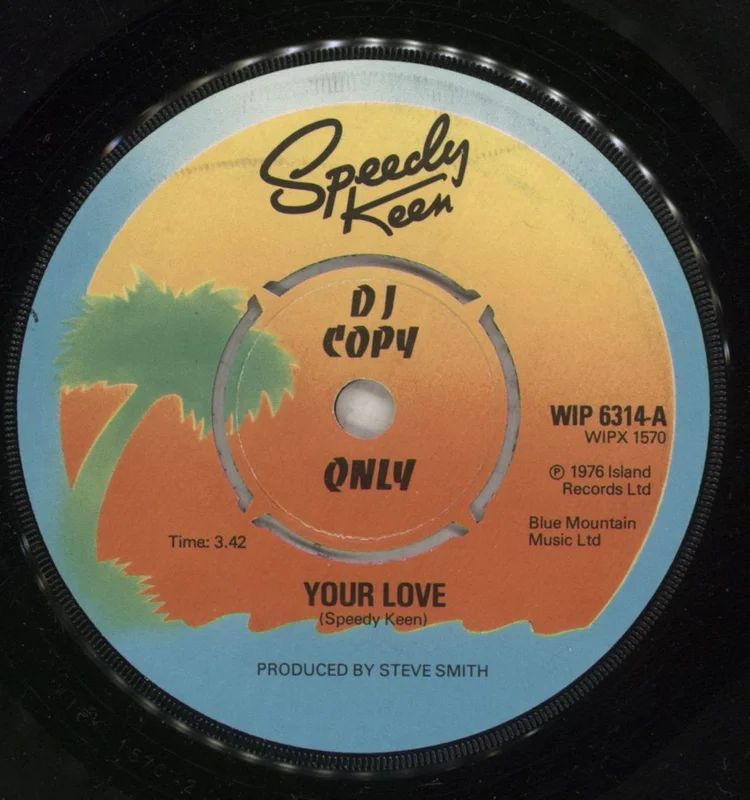 Speedy Keen Your Love UK Promo 7" vinyl