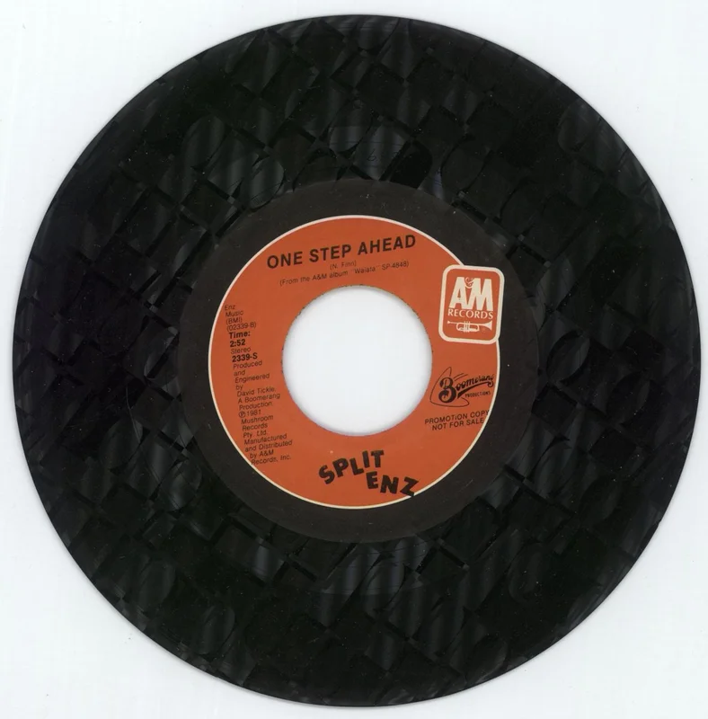 Split Enz One Step Ahead - Laser Etched US Promo 7" vinyl