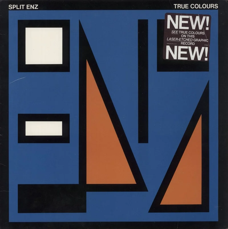 Split Enz True Colours - Blue Sleeve - Laser Etched US Vinyl LP