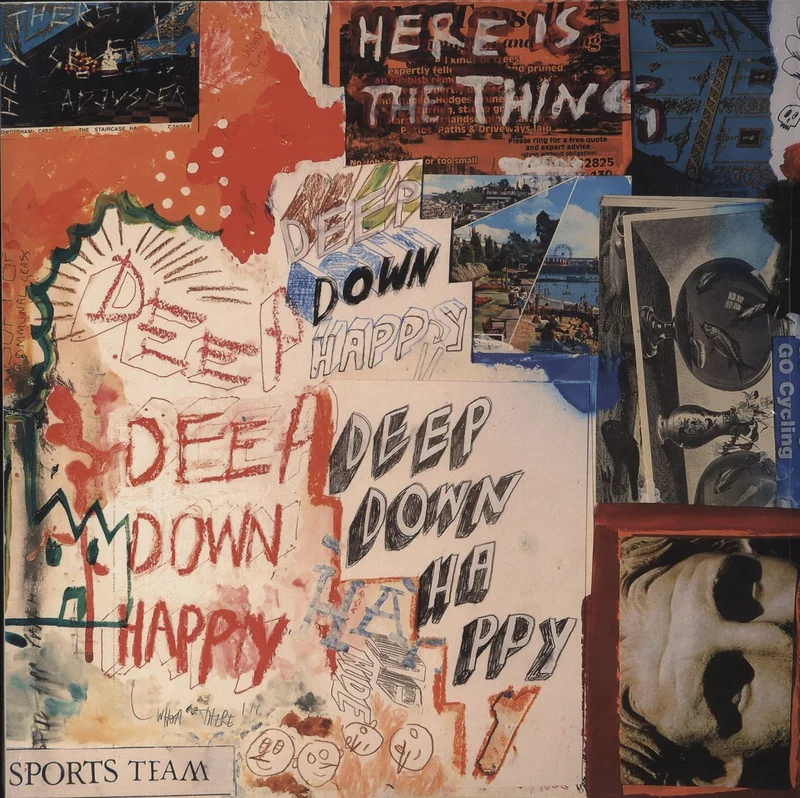 Sports Team Deep Down Happy - Crystal Clear Vinyl - Autographed Print UK Vinyl LP
