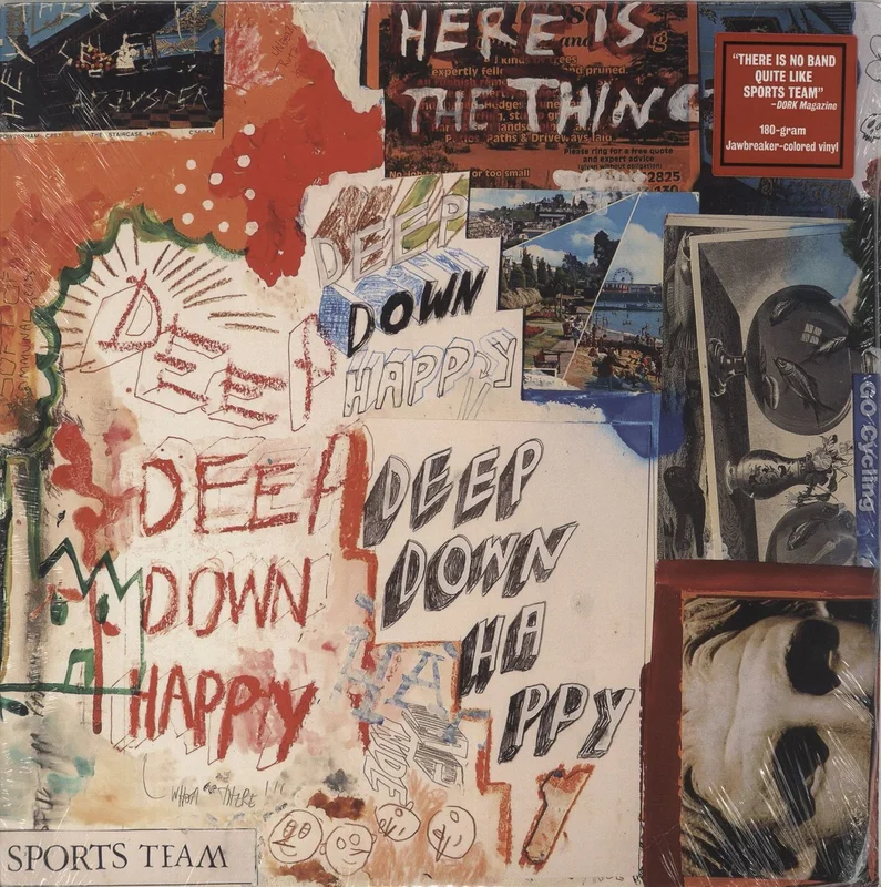 Sports Team Deep Down Happy - White with Multicolor Splatter Vinyl + UK/EU sleeve - Sealed US Vinyl LP