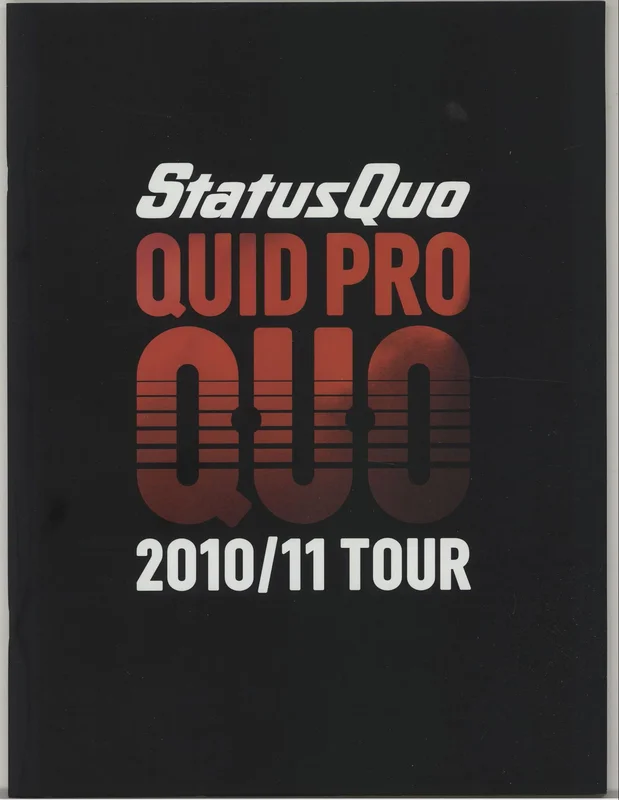 Status Quo Quid Pro Quo - 2010/11 Tour UK Tour programme