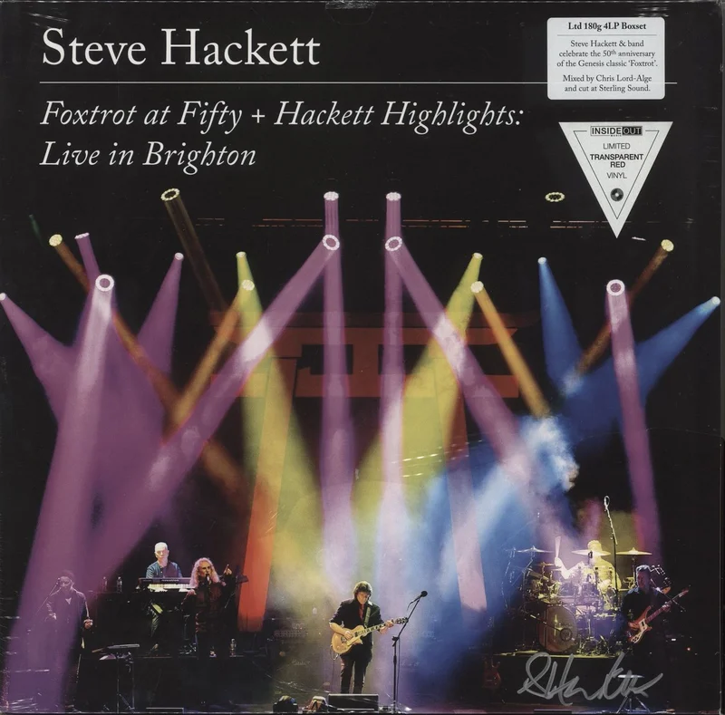Steve Hackett Foxtrot At Fifty + Hackett Highlights: Live In Brighton - Red Vinyl - Autographed UK 4-LP vinyl set