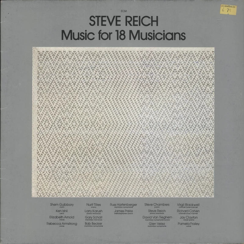 Steve Reich Music For 18 Musicians German Vinyl LP