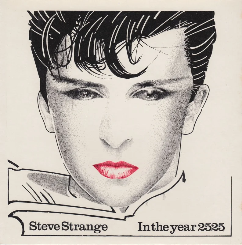 Steve Strange In The Year 2525 - Test Pressing + Picture Sleeve UK Promo 7" vinyl
