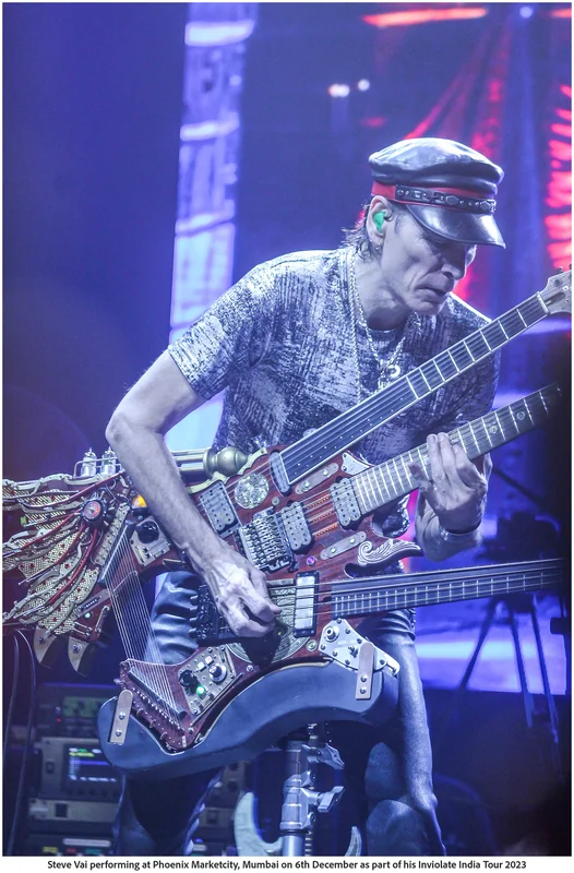 Steve Vai performing at Phoenix Marketcity, Mumbai on 6th December as part of his Inviolate India Tour 2023 (Photo Frame)