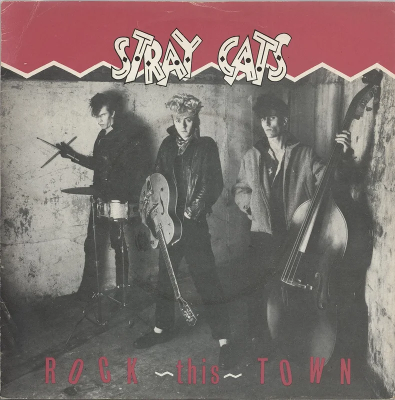 Stray Cats Rock This Town - Paper label UK 7" vinyl