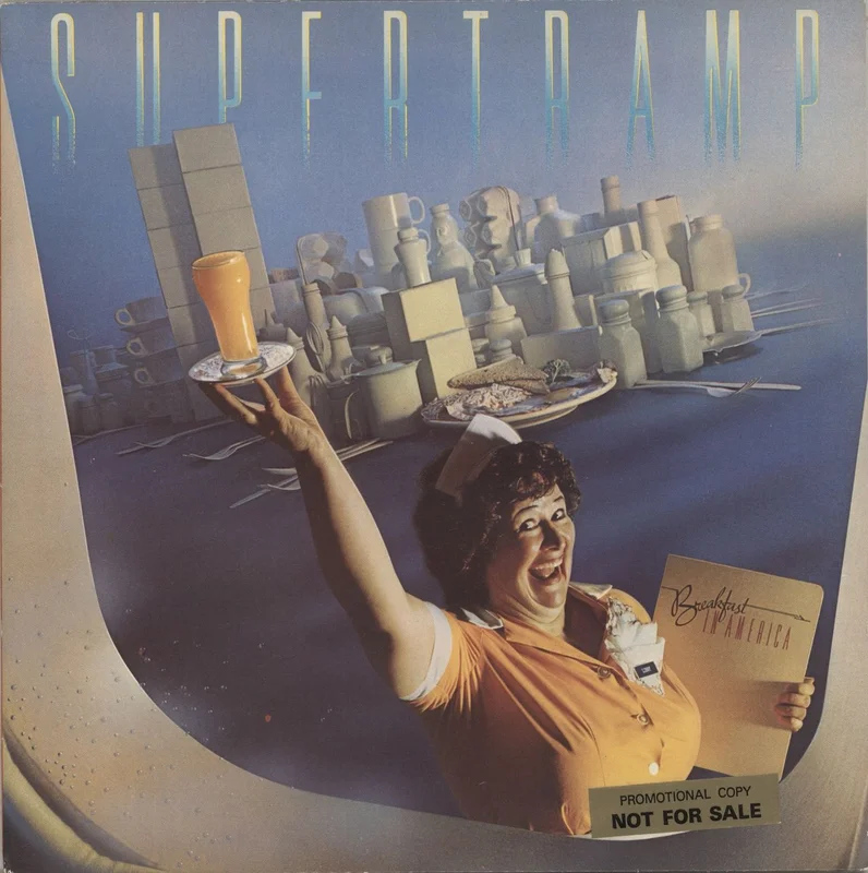Supertramp Breakfast In America - Gold Stickered - 1st UK Promo Vinyl LP