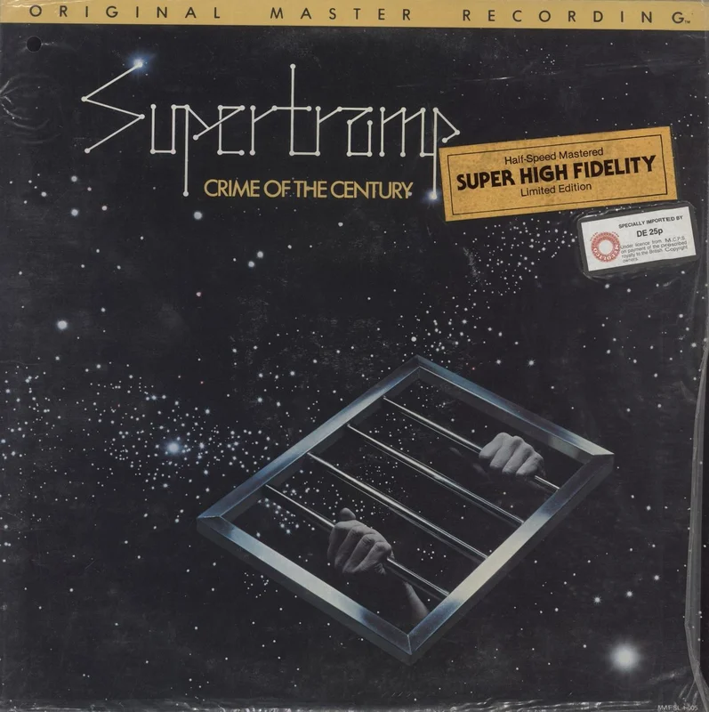 Supertramp Crime Of The Century - Yellow Stickered bag US Vinyl LP