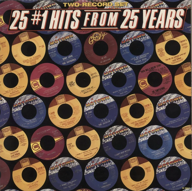 Tamla Motown 25 U.S. No.1 Hits From 25 Years Canadian 2-LP vinyl set