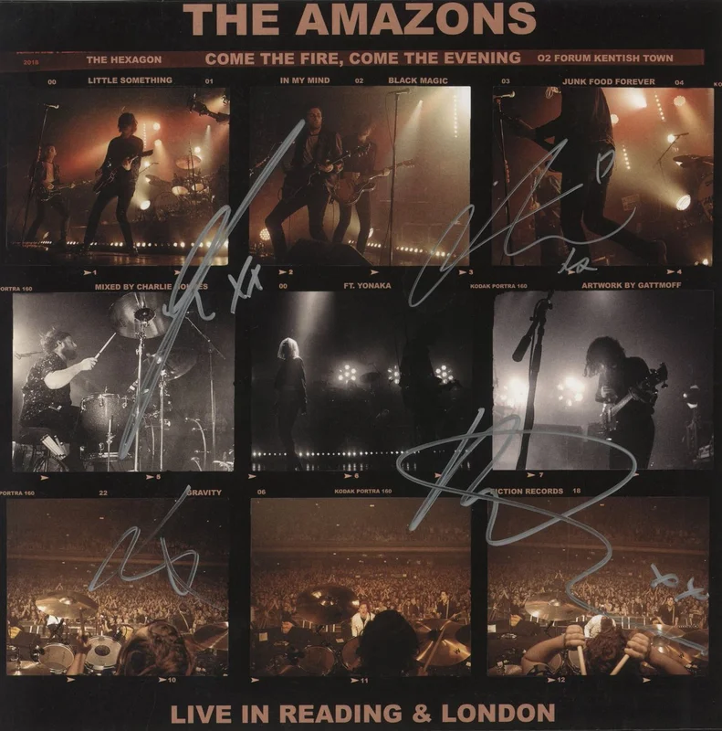 The Amazons Come the Fire, Come the Evening [Live in Reading & London] - Autographed UK 12" vinyl