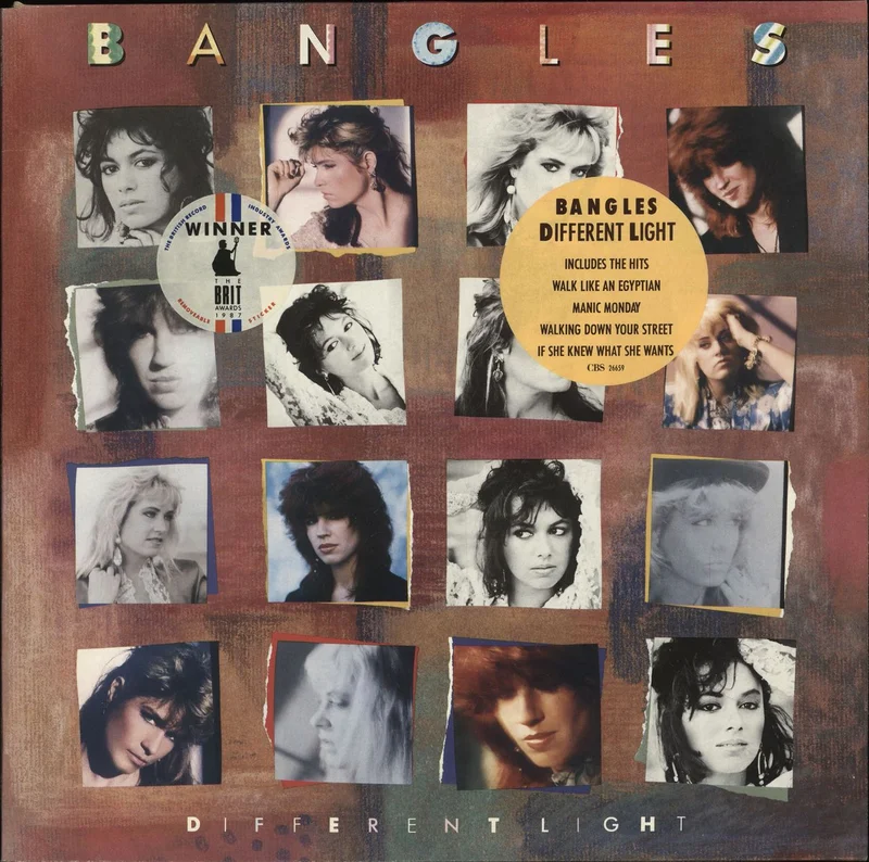 The Bangles Different Light + Hype & Brit Winner Sticker UK Vinyl LP