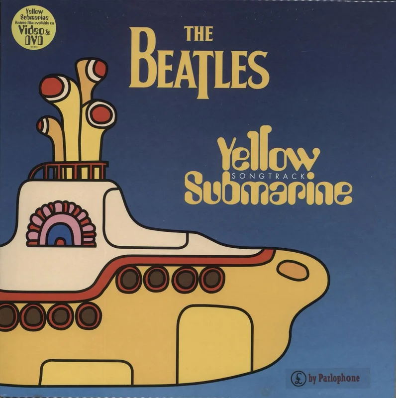 The Beatles Yellow Submarine Soundtrack - Yellow Vinyl - Double Sticker UK Vinyl LP