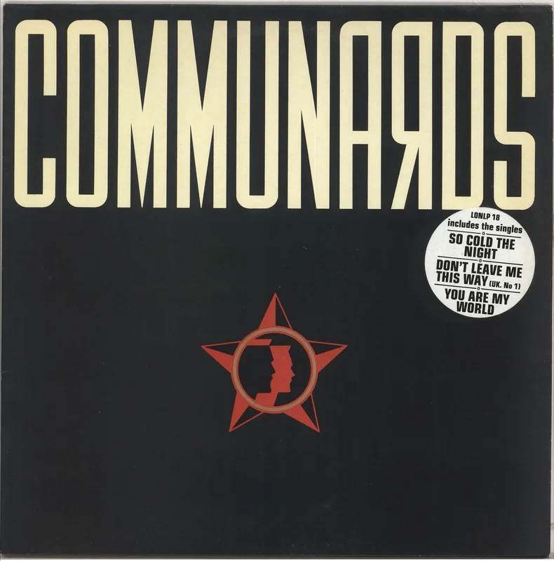 The Communards Communards - Circular song Hype Sticker sleeve UK Vinyl LP