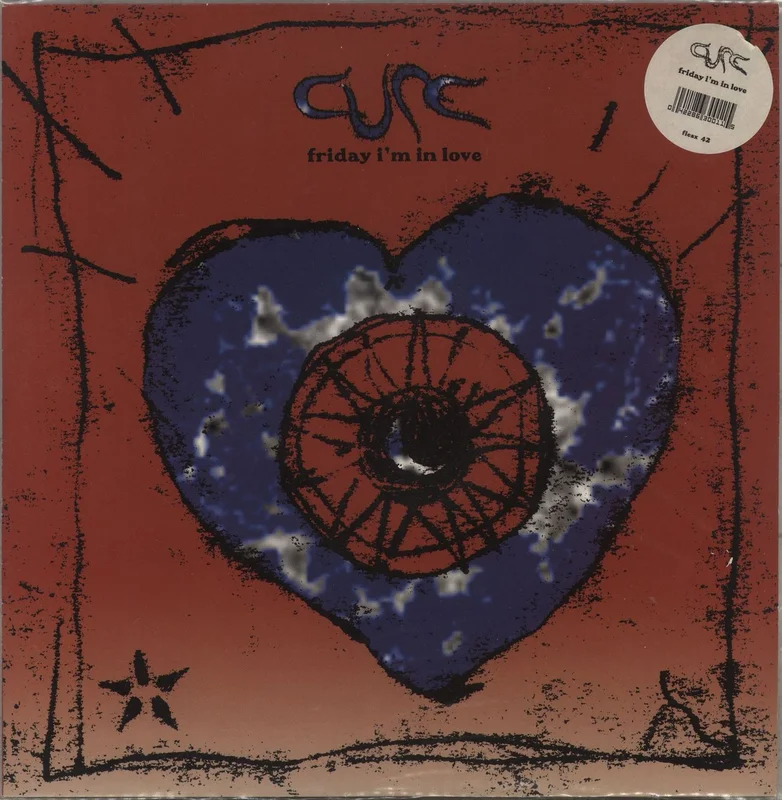 The Cure Friday I'm In Love - Blue Swirl - EX UK 12" vinyl