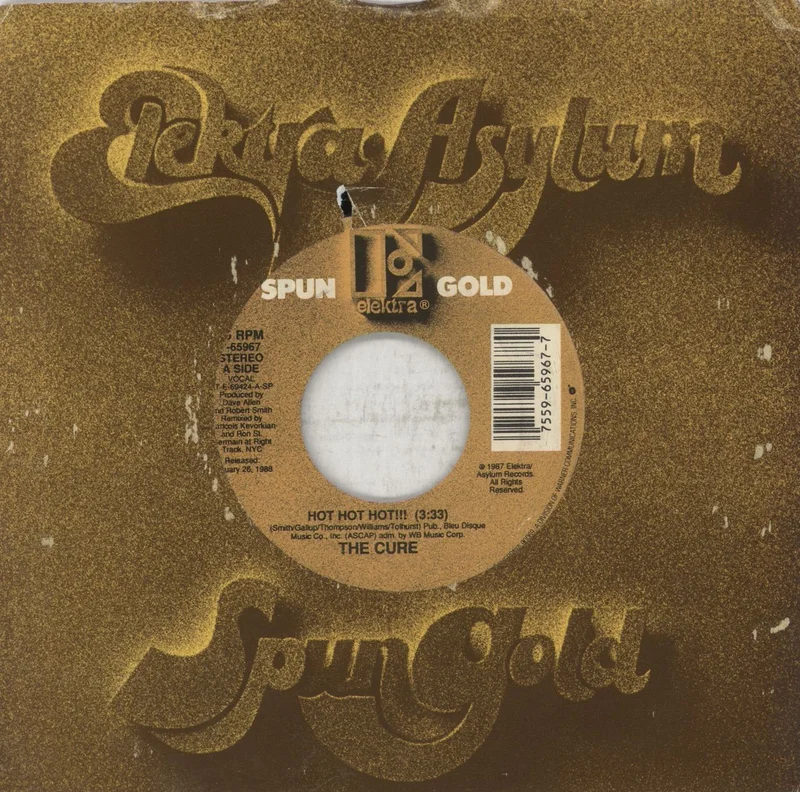 The Cure Hot Hot Hot!! - Spun Gold US 7" vinyl