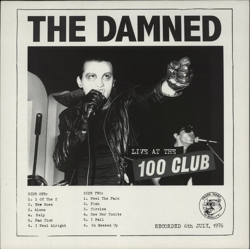 The Damned Live At The 100 Club - White Vinyl + Numbered - Complete UK Vinyl LP