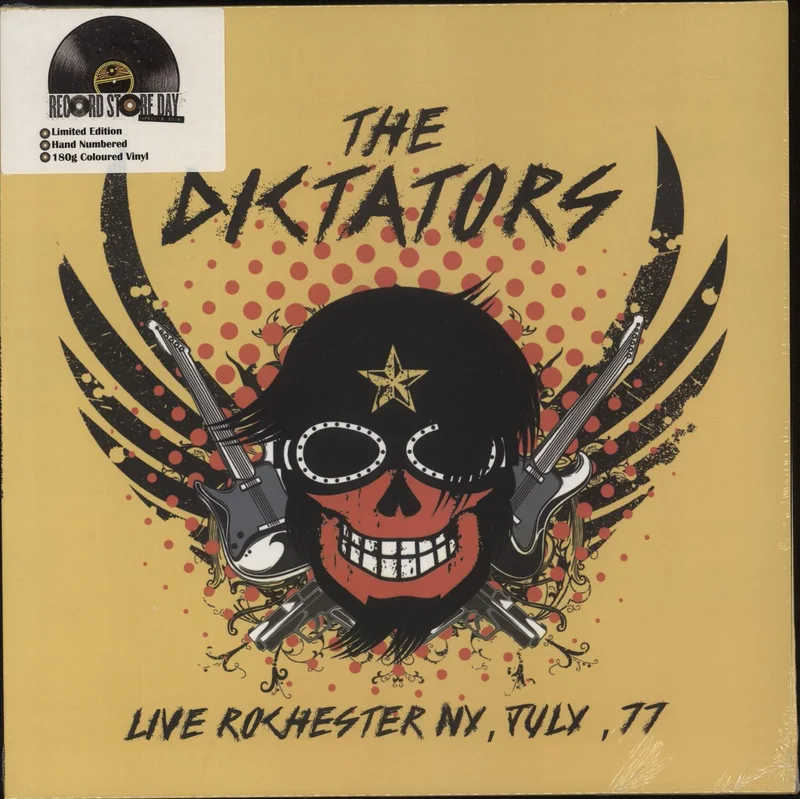 The Dictators Live Rochester NY, July, 77 - Yellow Vinyl - Sealed UK Vinyl LP
