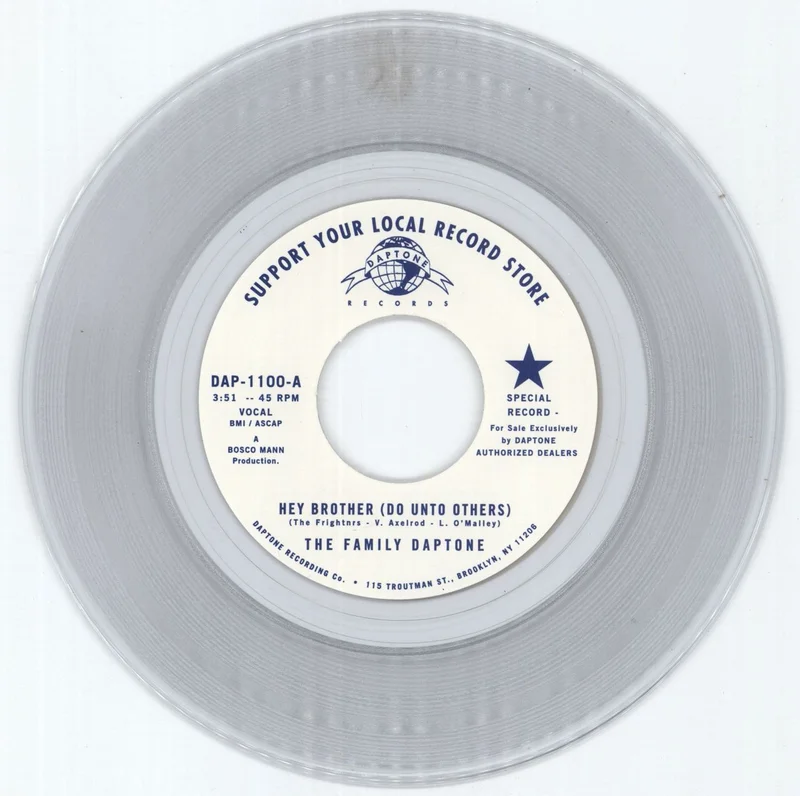 The Family Daptone Hey Brother (Do Unto Others) - Clear Vinyl US 7" vinyl