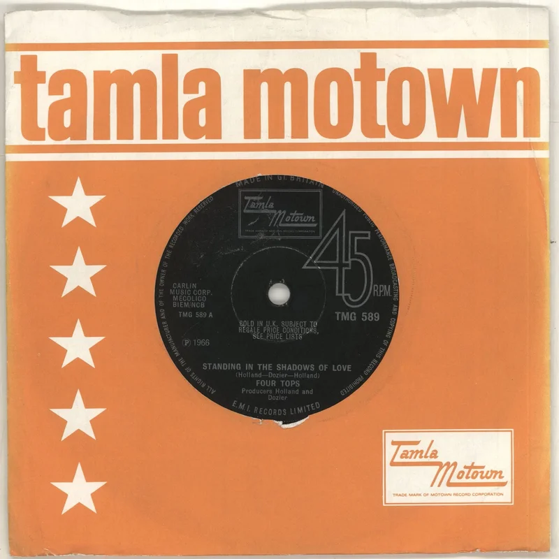The Four Tops Standing In The Shadows Of Love - solid centre UK 7" vinyl