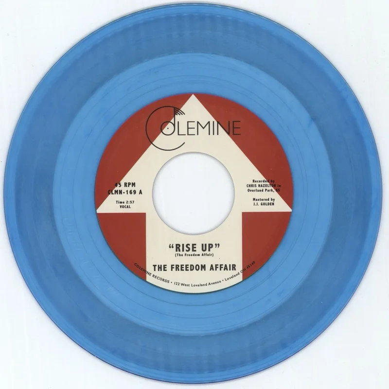 The Freedom Affair Rise Up - Blue Vinyl US 7" vinyl