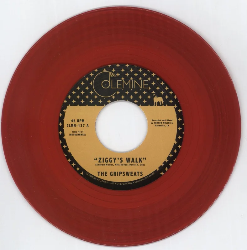 The Gripsweats Ziggy's Walk - Red Vinyl US 7" vinyl