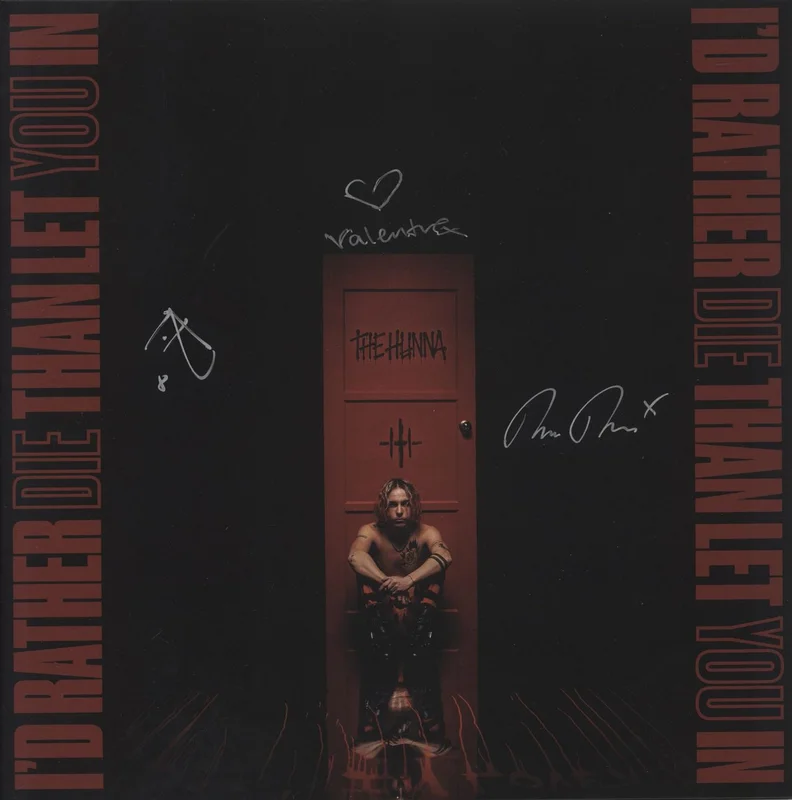 The Hunna I'd Rather Die Than Let You In - Red Transparent & Black Splatter Vinyl - Autographed UK Vinyl LP