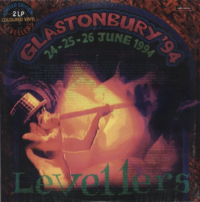 The Levellers Glastonbury '94 - Gold Vinyl UK 3-LP vinyl set