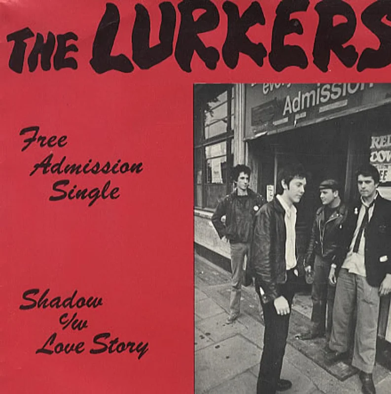 The Lurkers Free Admission Single - blue vinyl UK 7" vinyl