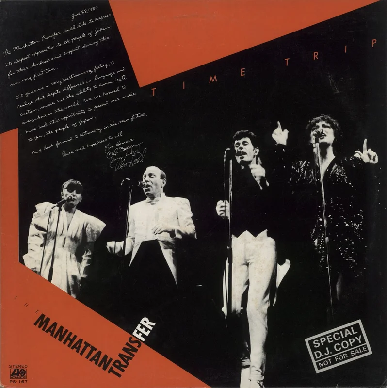 The Manhattan Transfer Time Trip Japanese Promo Vinyl LP