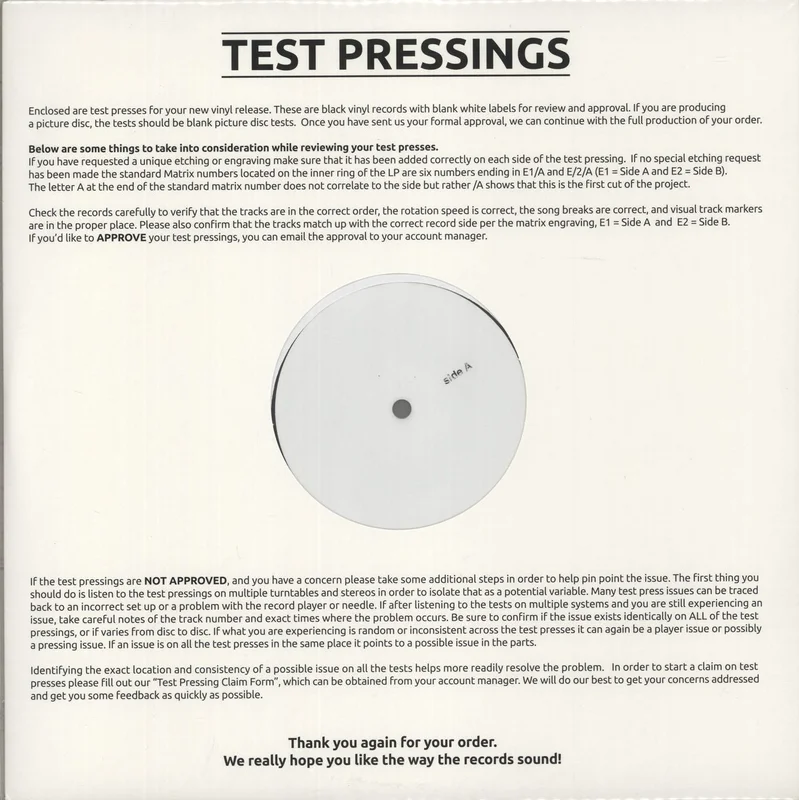 The Moody Blues A Question Of Balance - Test Pressing UK Vinyl LP