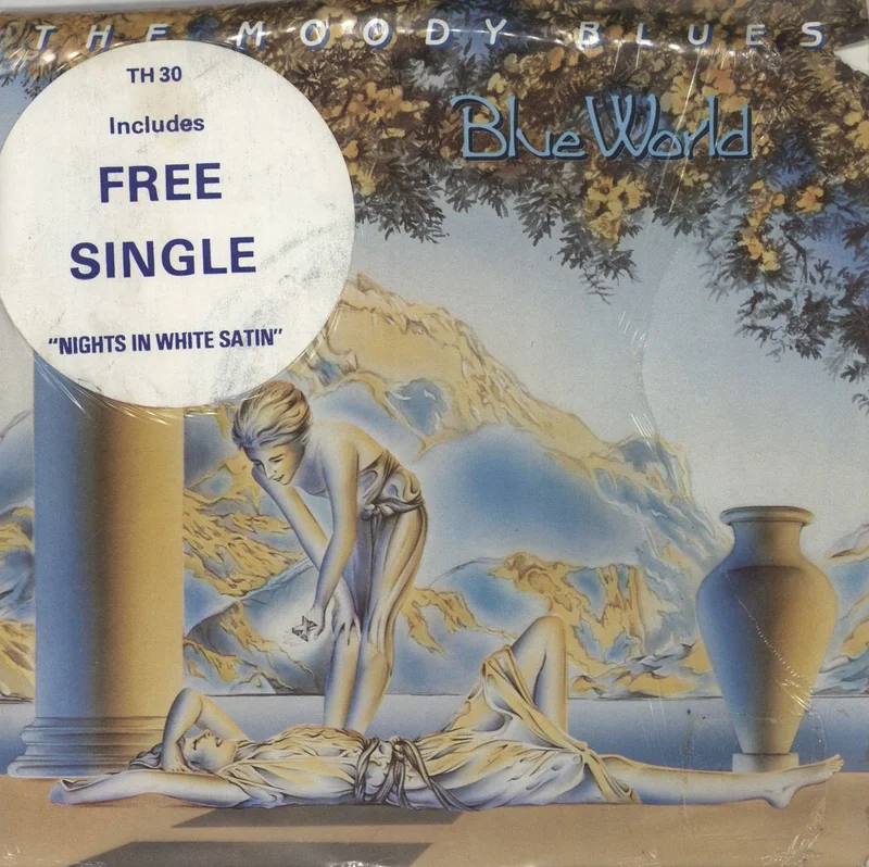 The Moody Blues Blue World + Nights In White Satin UK 7" vinyl