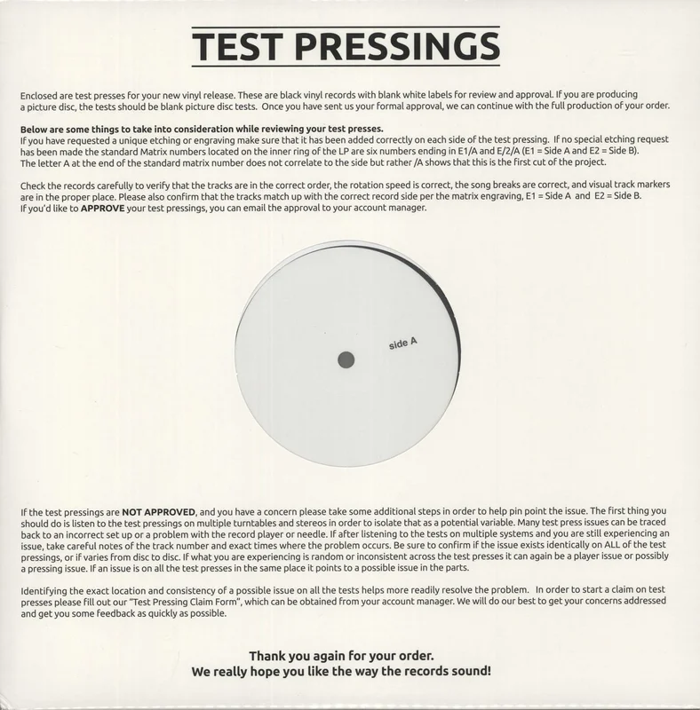 The Moody Blues In Search Of The Lost Chord - Test Pressing UK Vinyl LP