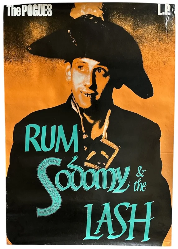 The Pogues Rum Sodomy & The Lash UK Promo Poster