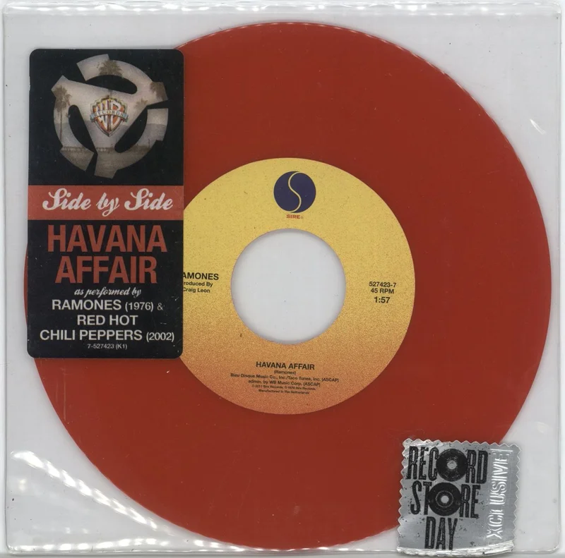 The Ramones Havana Affair - RSD11 - Red Vinyl UK 7" vinyl
