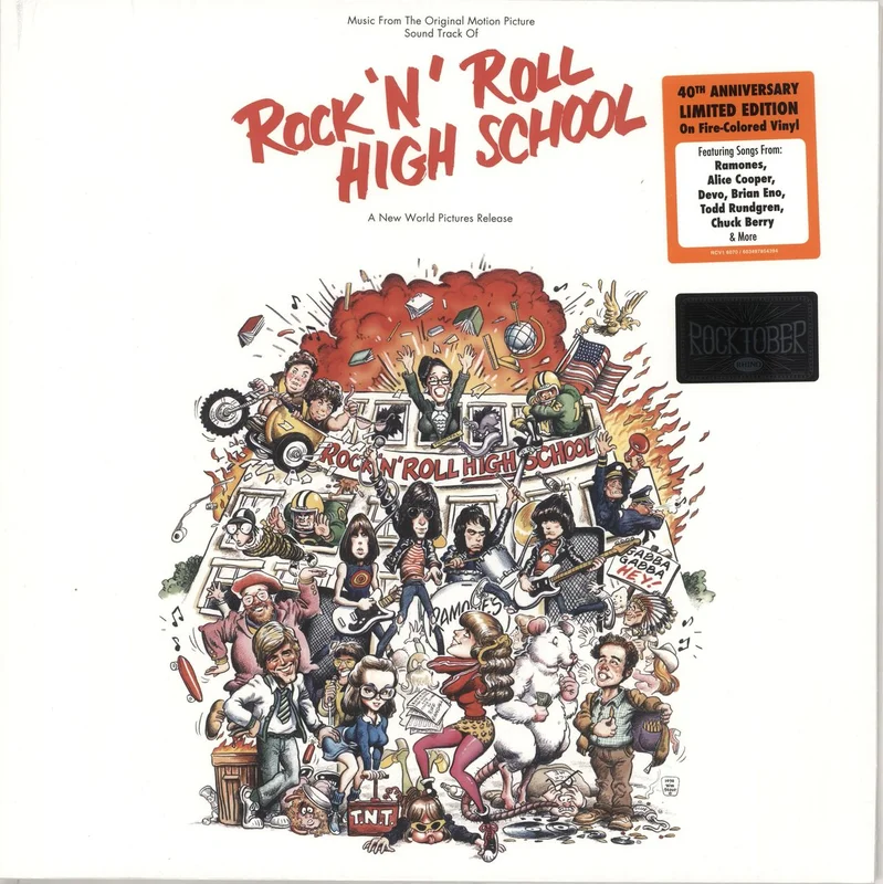The Ramones Rock 'N' Roll High School OST - Yellow Vinyl - Sealed UK Vinyl LP