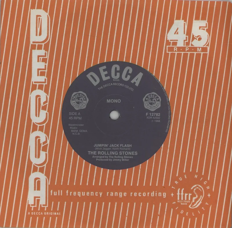 The Rolling Stones Jumpin' Jack Flash - 1982 German 7" vinyl