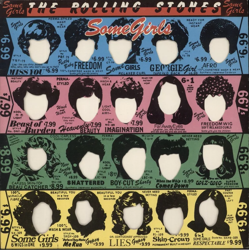 The Rolling Stones Some Girls - 1st - B/P/G/Y - EX UK Vinyl LP