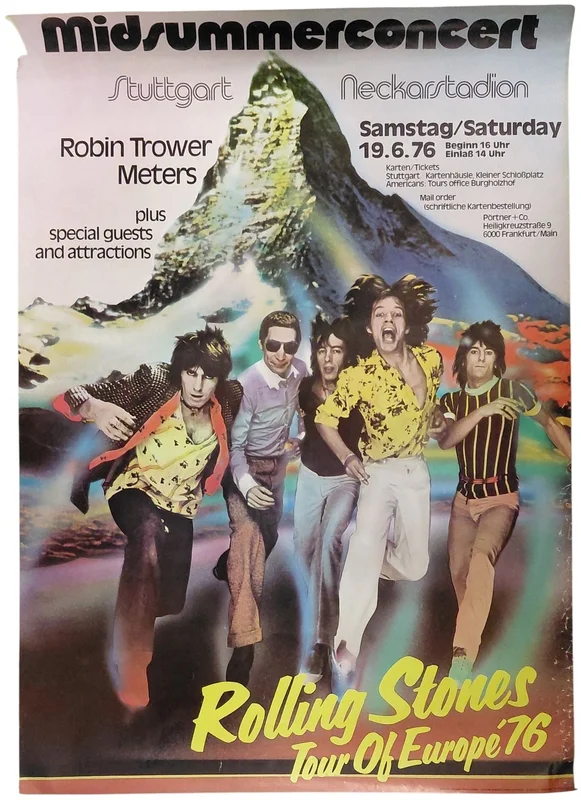 The Rolling Stones Tour of Europe '76 German Poster