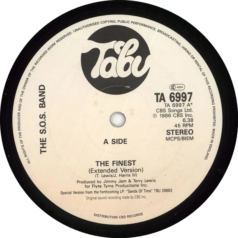 The Sos Band The Finest - die-cut black sleeve UK 12" vinyl