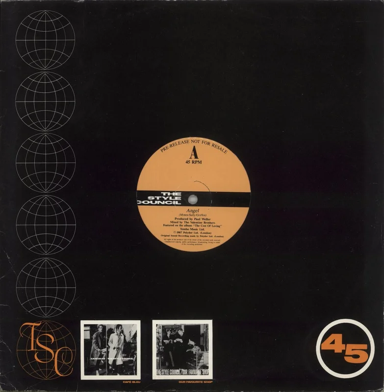 The Style Council Angel / Heaven's Above UK Promo 12" vinyl