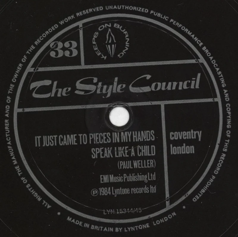 The Style Council It Just Came Apart In My Hand - flexi UK 7" vinyl