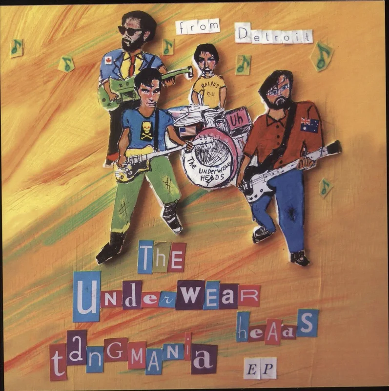 The Underwear Heads Tangmania EP - Tri-Color US 7" vinyl